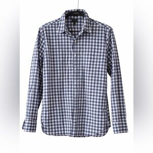 J.Crew Blue & White Gingham Button-Down Shirt – Men’s Sz M